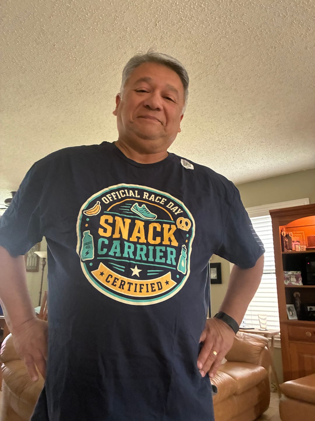 Customer photo review of Race Day Snack Carrier T-Shirt