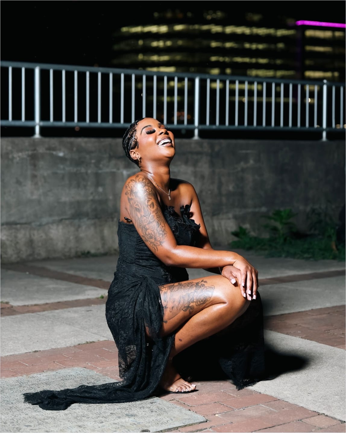 Customer photo review of Iris Black Lace Dress (Ready To Ship)