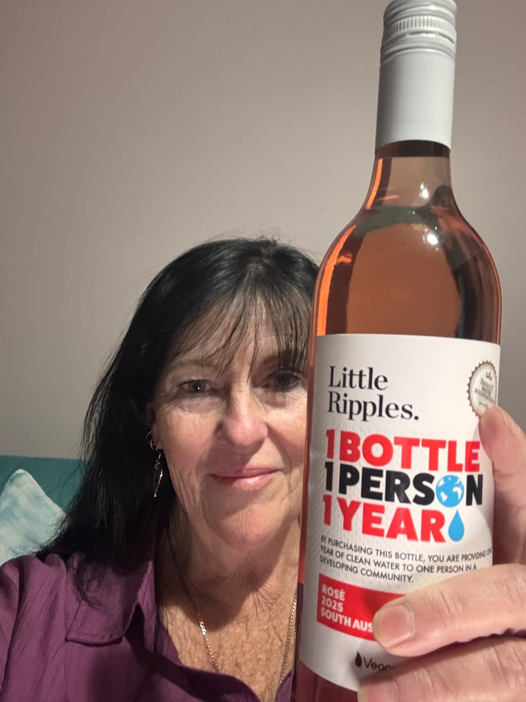 Customer photo review of Zero Sugar Rosé – Vegan Australian Wine | 6 Pack