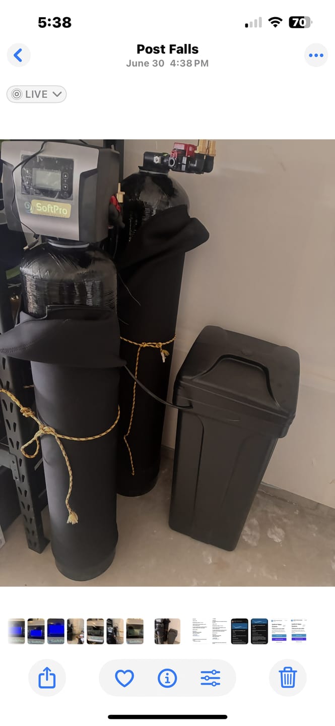 Customer photo review of SoftPro® Elite Smart HE Water Softener for City Water (Industry's Best Softener & Filter Combo)