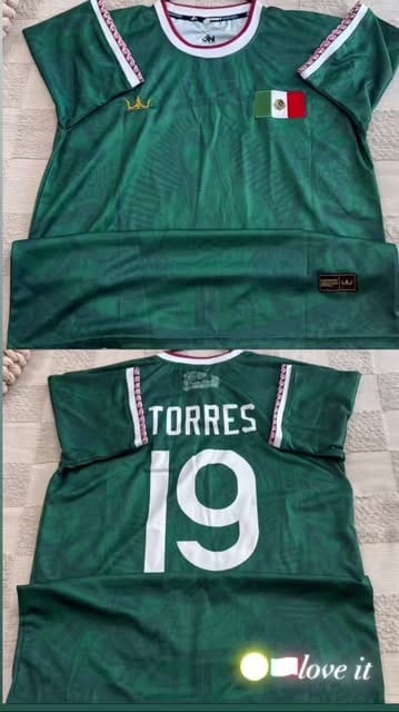 Customer photo review of Mexico Heritage Custom Football Jersey