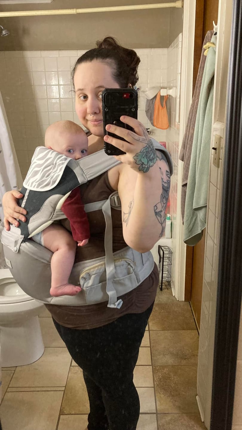 Customer photo review of Ashton ComfortCarry™ Baby Carrier