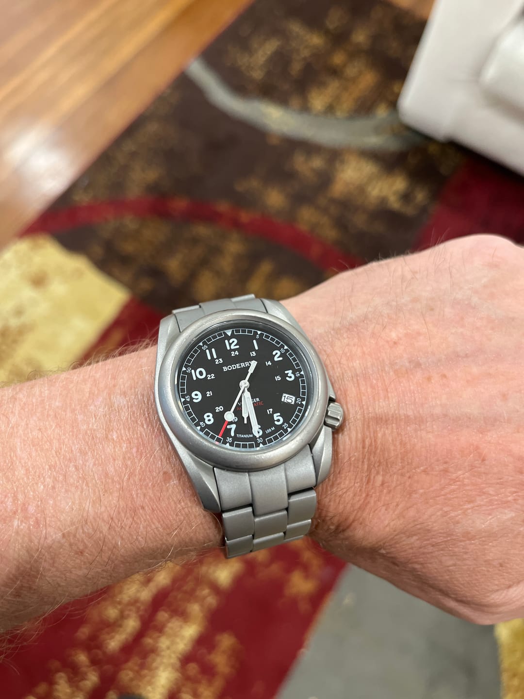 Customer photo review of 3-link Titanium Bracelet | 22mm lug width,Fits only for Voyager Watch
