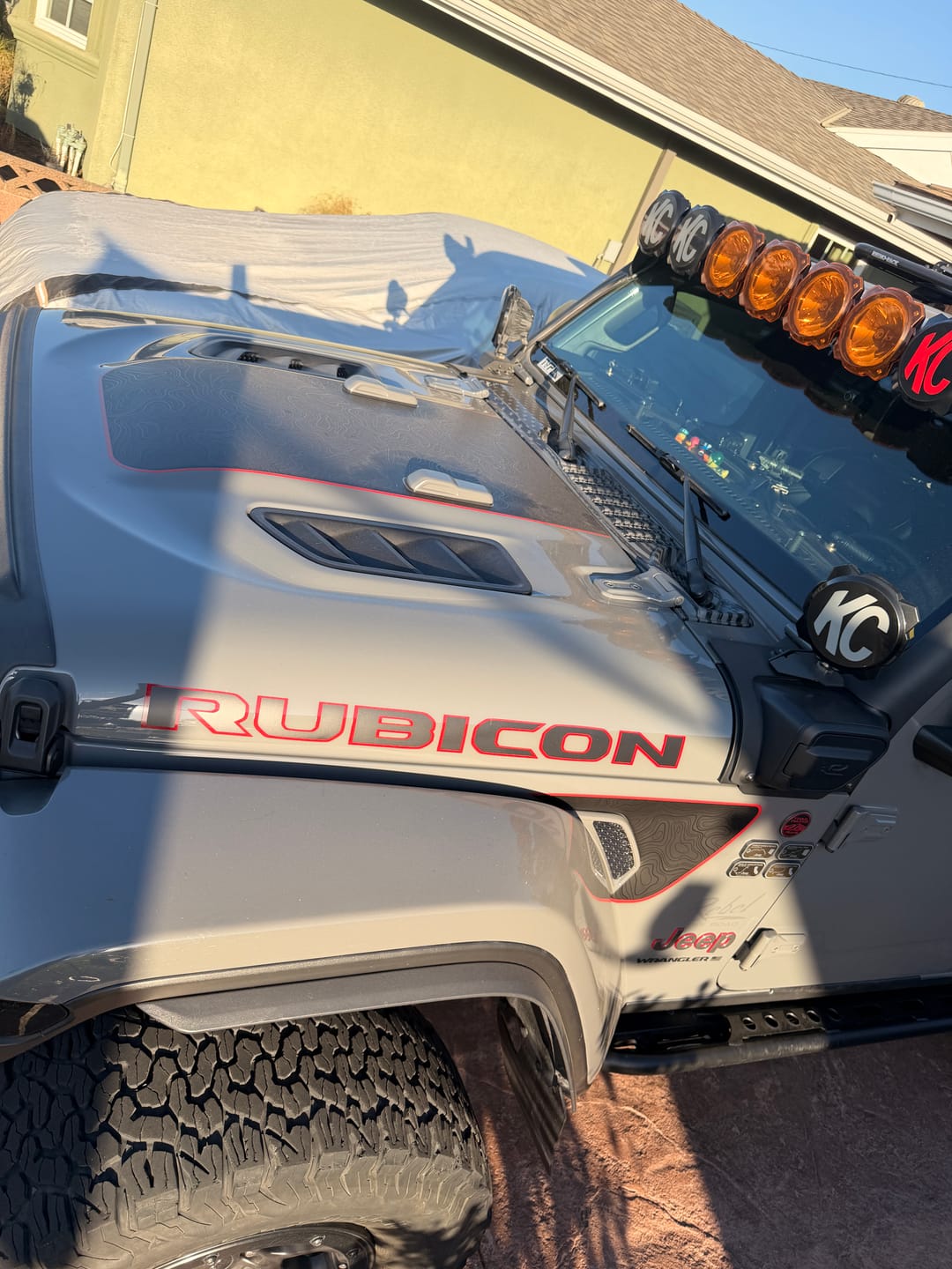 Customer photo review of COVER'D UP Windshield Bumper Covers (Fits JL/JT)