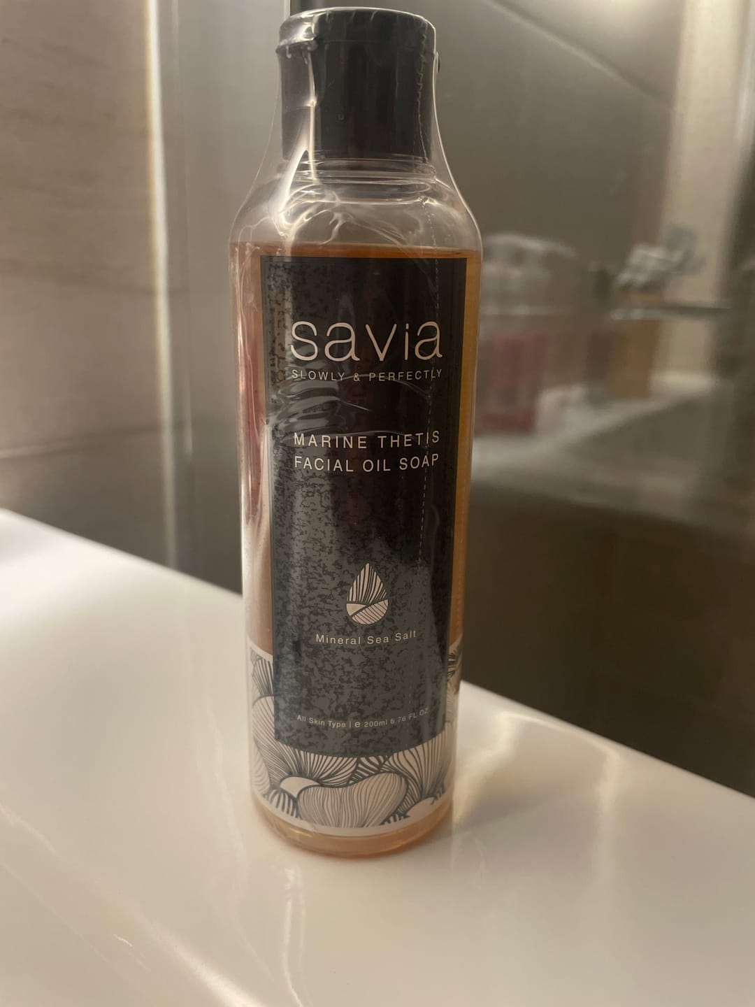 Customer photo review of Savia Marine Thetis – Aceite limpiador facial orgánico con sales del Mar Muerto · OVACO