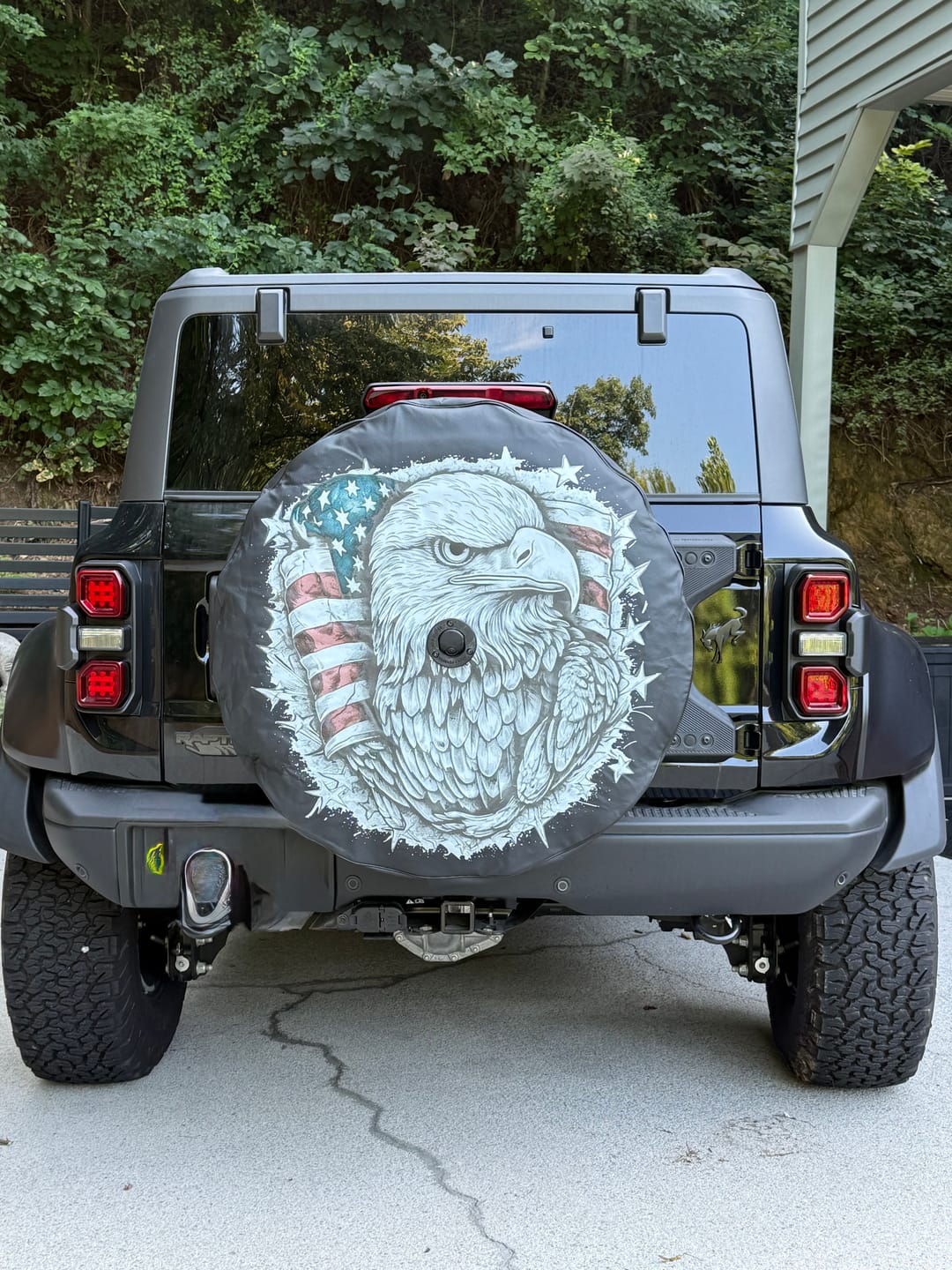 Customer photo review of Patriotic Tire Cover