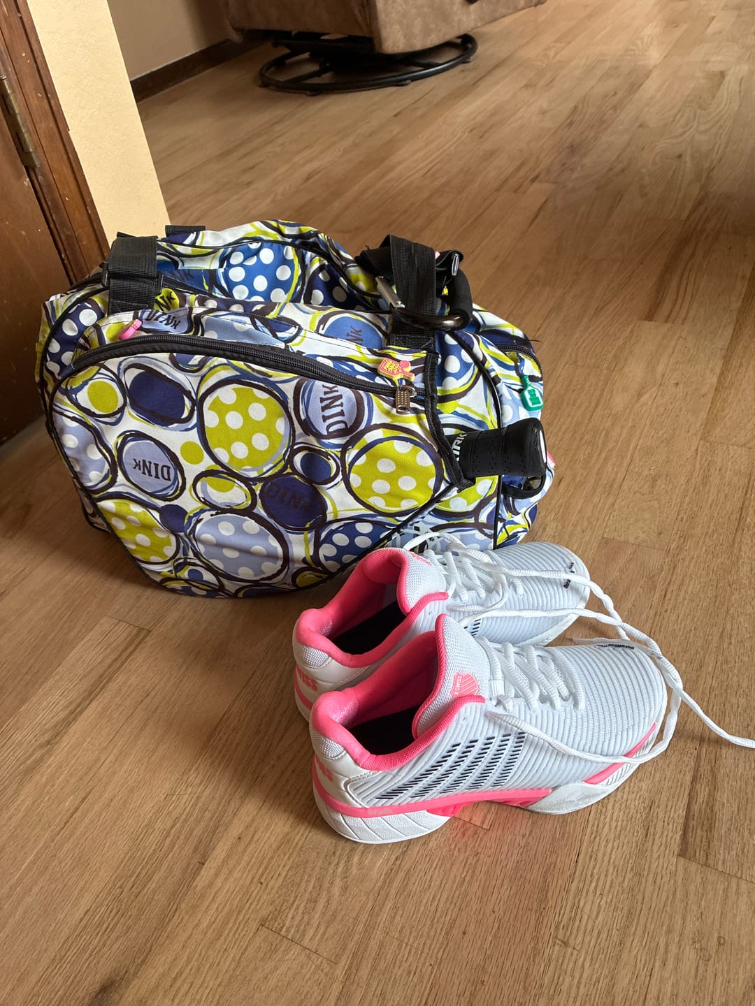 Customer photo review of 96807-178-W | HYPERCOURT EXPRESS 2-WIDE | WHITE/NEON PASTEL PINK/BLACK