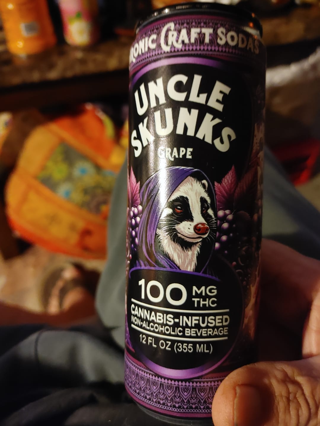 Customer photo review of Grape | 100 mg | 12oz Chronic Craft Soda