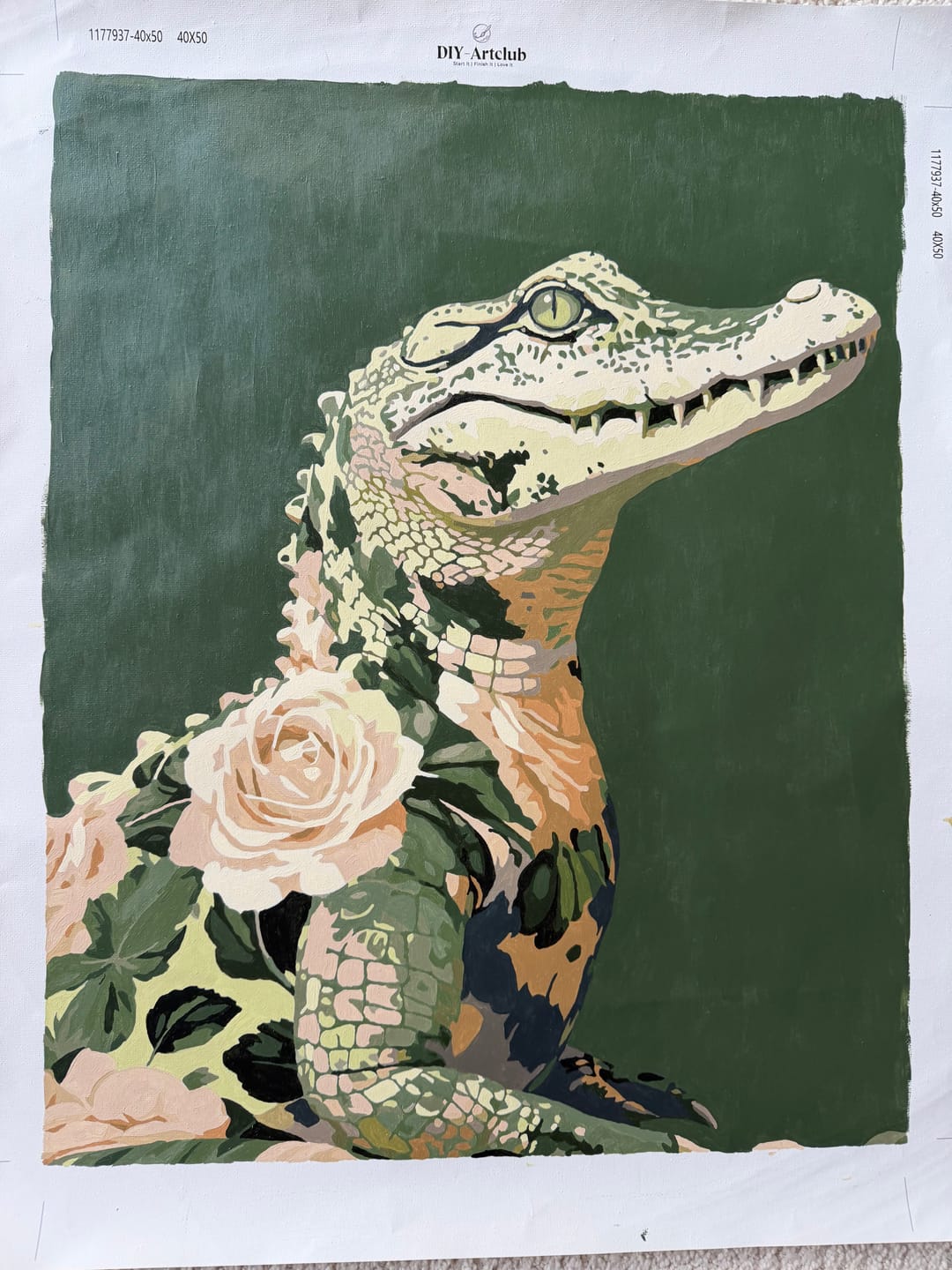 Customer photo review of One Fancy Gator | Paint by Number
