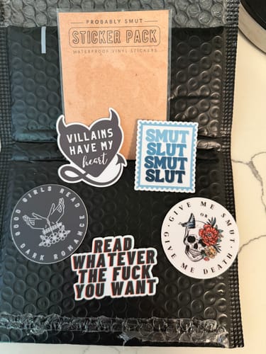 Customer photo review of dark romance sticker pack special