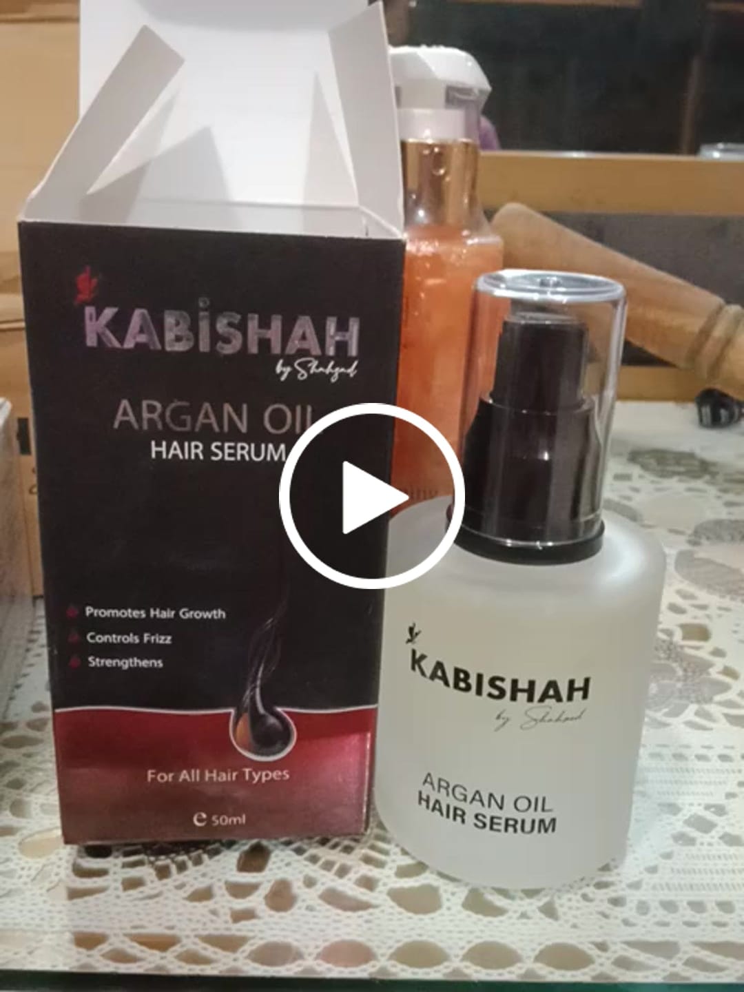Customer video review of Argan Oil Hair Serum