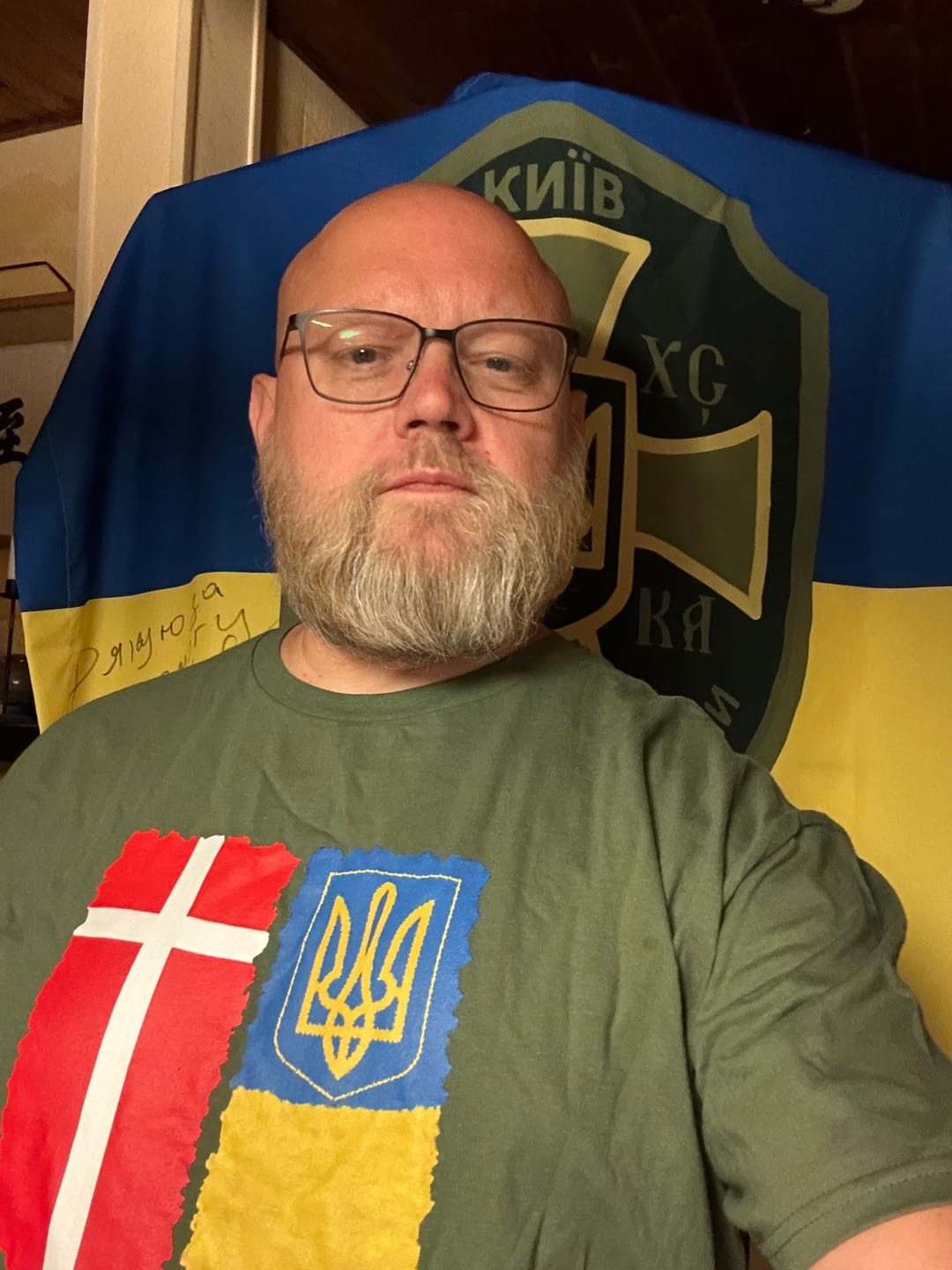 Customer photo review of Flags of Unity (Denmark) T-Shirt