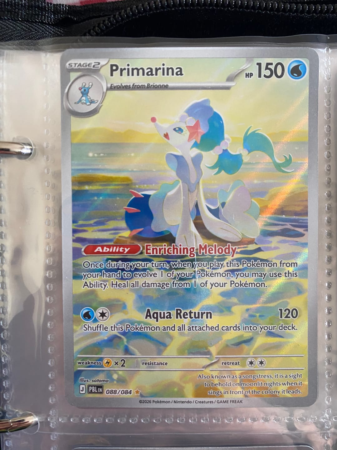 Customer photo review of Pokemon TCG Primarina 088/084 - Pitch Black