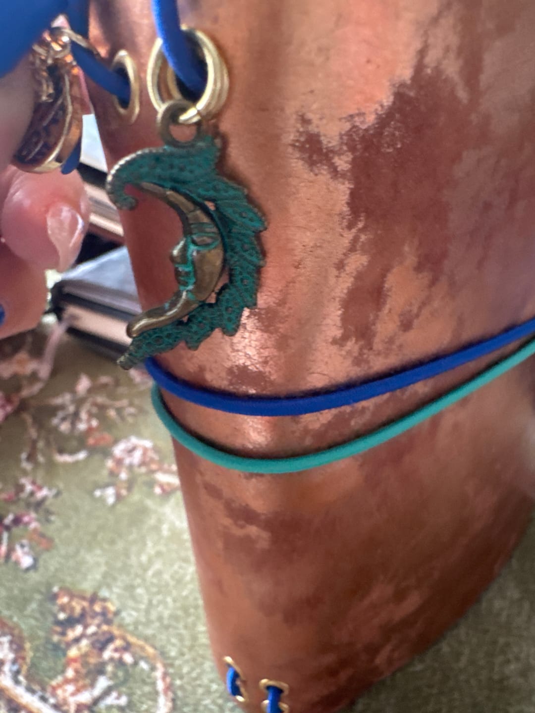 Customer photo review of Half Moon Crescent Charm - Antiqued Finish (SURPRISE)