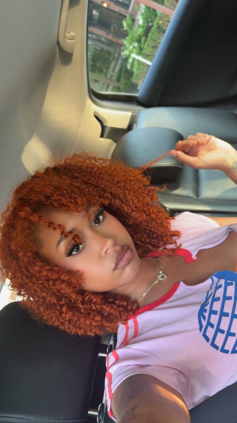 Customer photo review of BABY CURLY™ Ember Blaze - Raw Hair