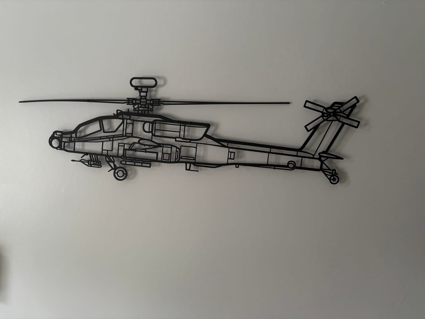 Customer photo review of AH-64D Apache Silhouette Metal Wall Art