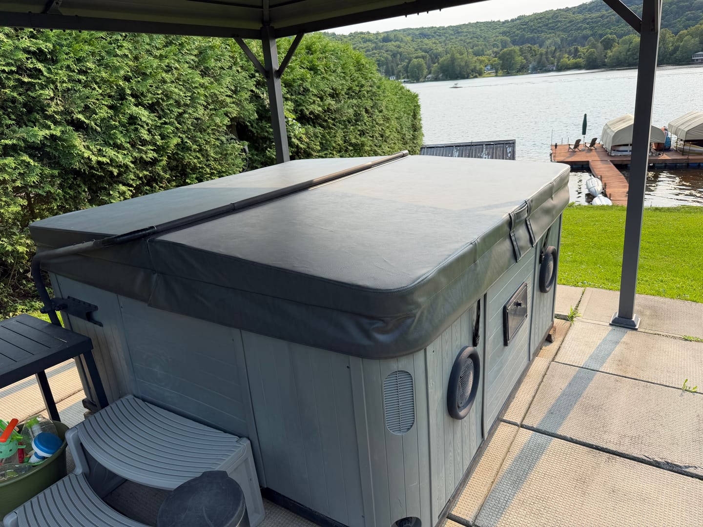 Customer photo review of Custom Hot Tub Cover - Perfect Fit for Your Spa