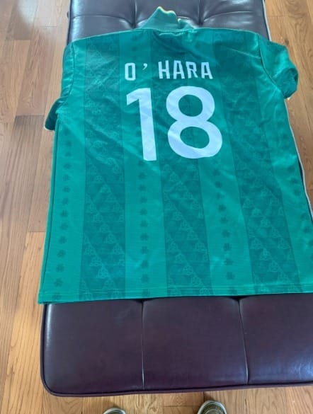 Customer photo review of Ireland Heritage Retro Custom Football Jersey