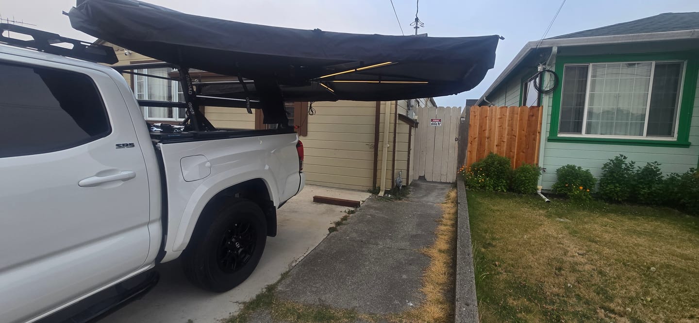 Customer photo review of OPENROAD 270 Free Standing Awning for Camping-Trail Series