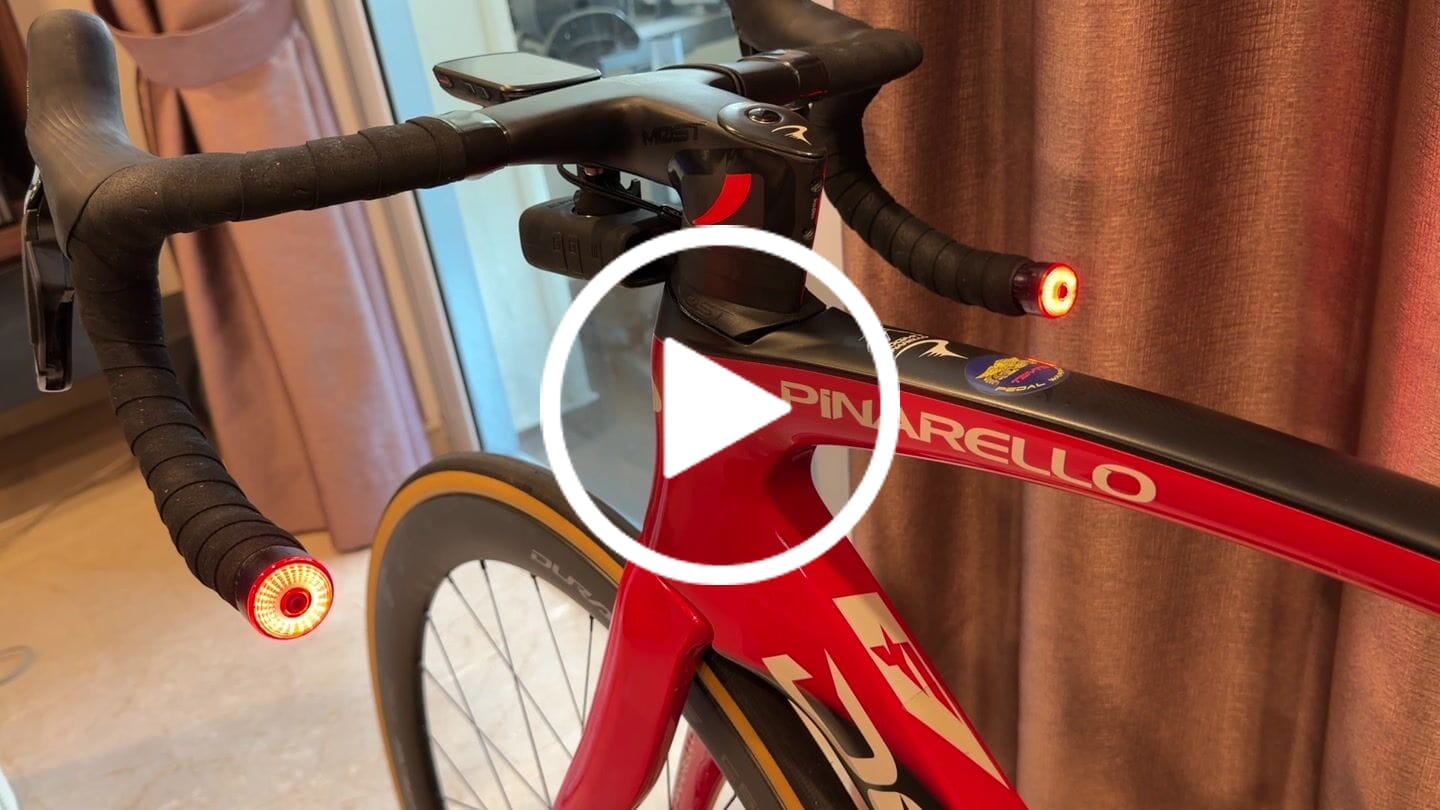 Customer video review of ROCKBROS R0 Smart Bike Rear or Handlebar End Light - Waterproof