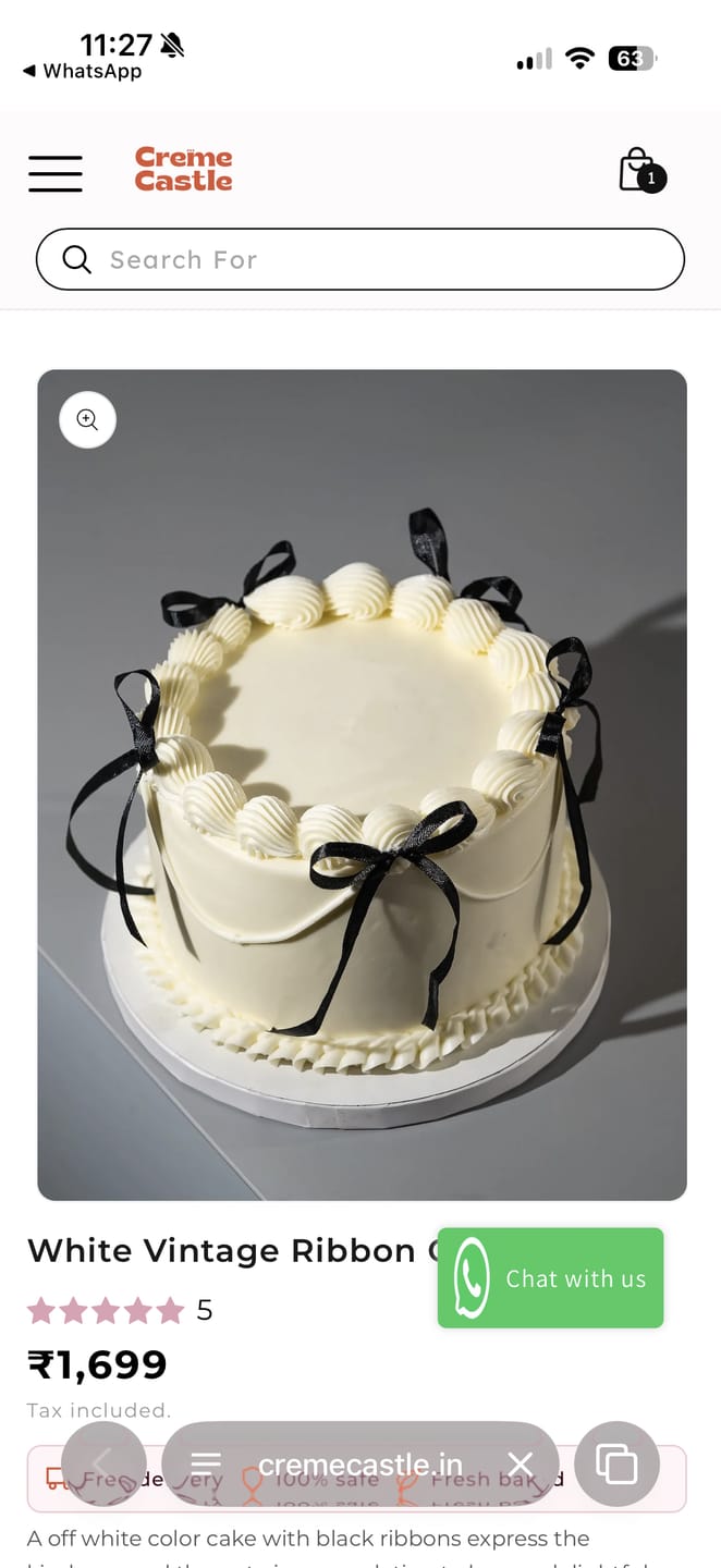 Customer photo review of Almond Rocher Chocolate Cake