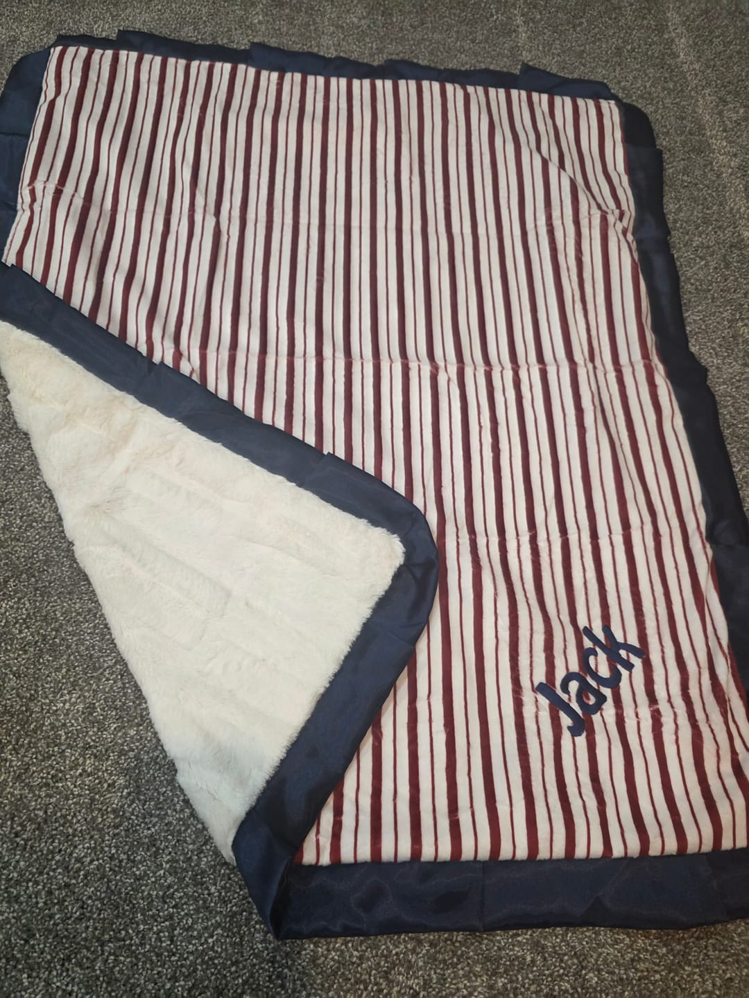 Customer photo review of Custom Blanket Personalization