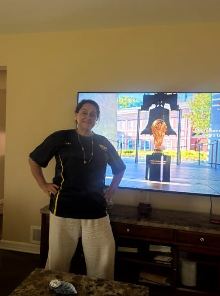 Customer photo review of Ecuador Heritage Custom Football Jersey