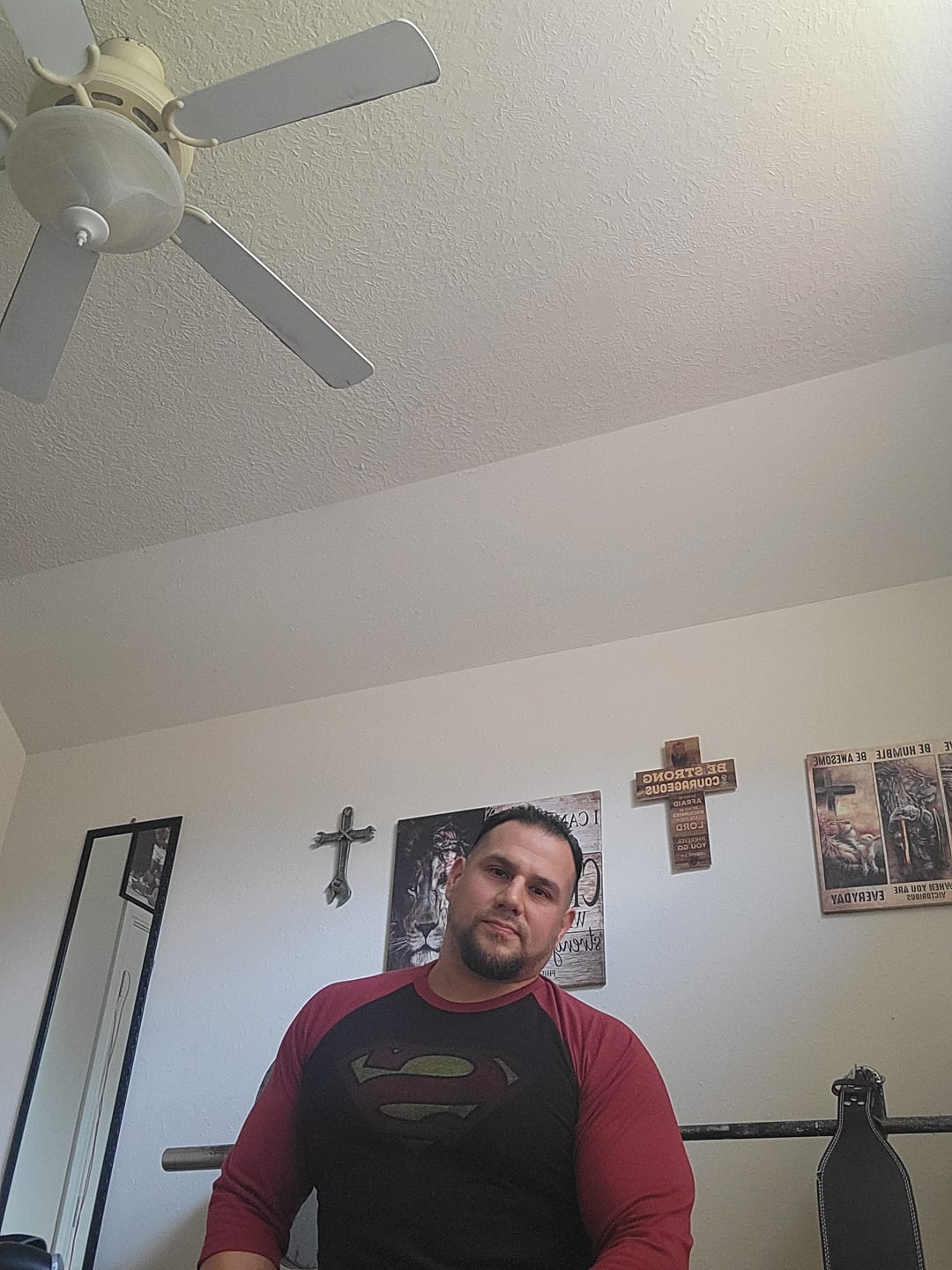 Customer photo review of 8072 - Superman 3/4 Raglan Shirts
