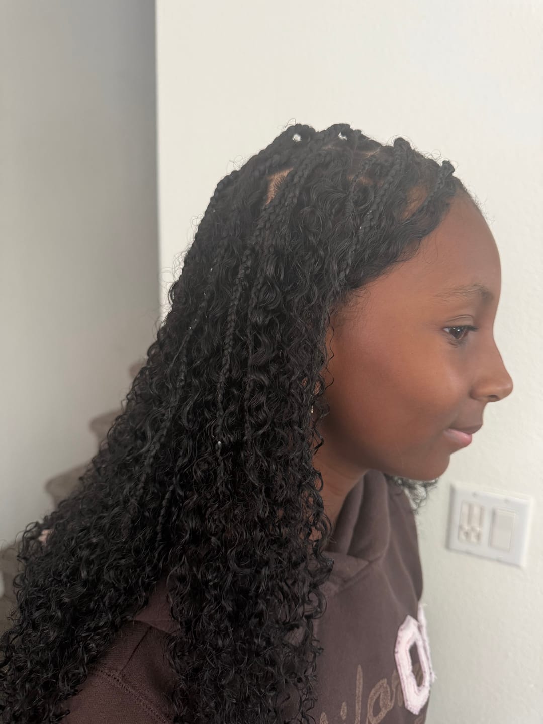 Customer photo review of Ywigs Burmese Water Curly Human Crochet Hair