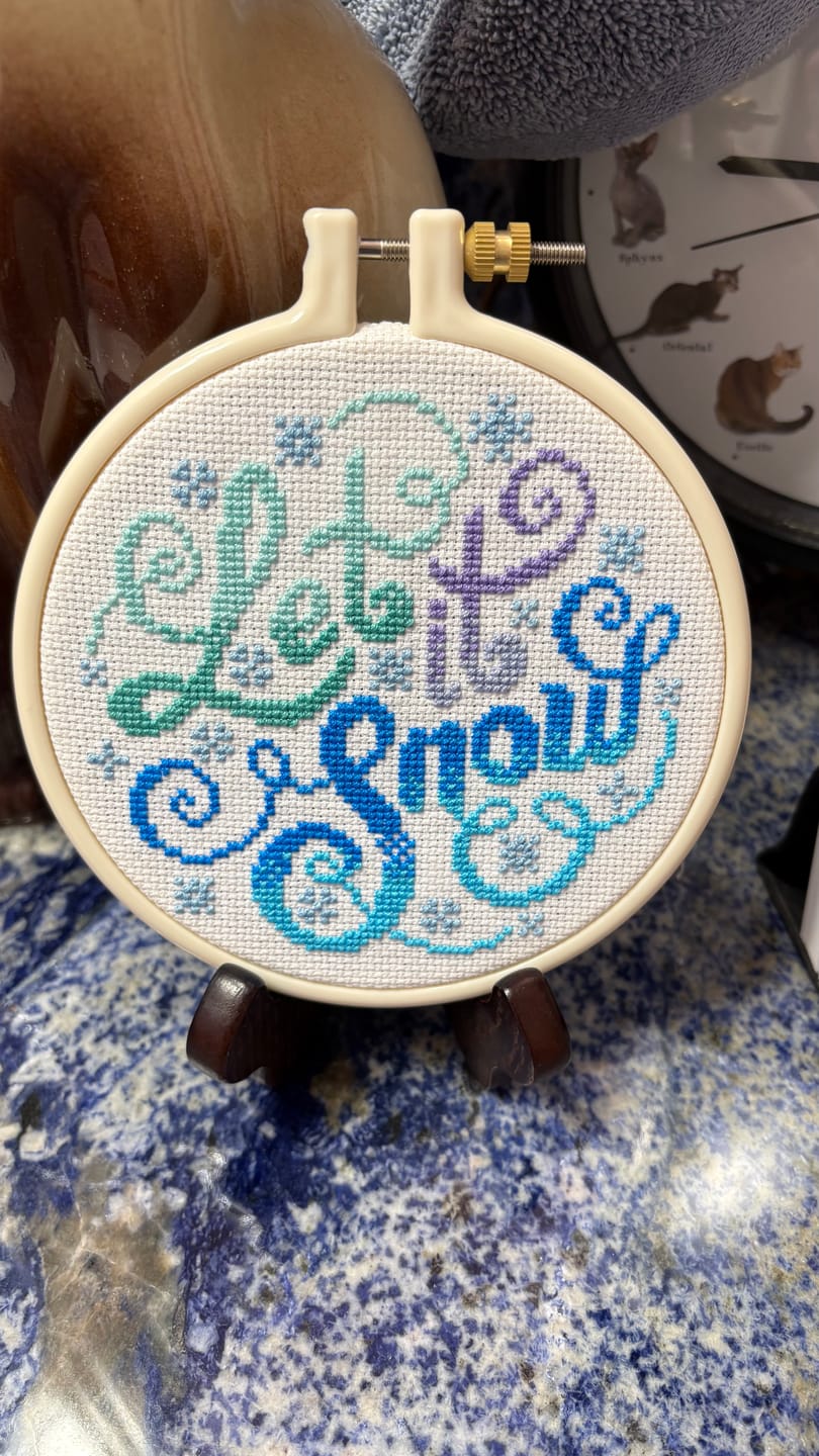 Customer photo review of Snow Flurry - Cross Stitch Kit