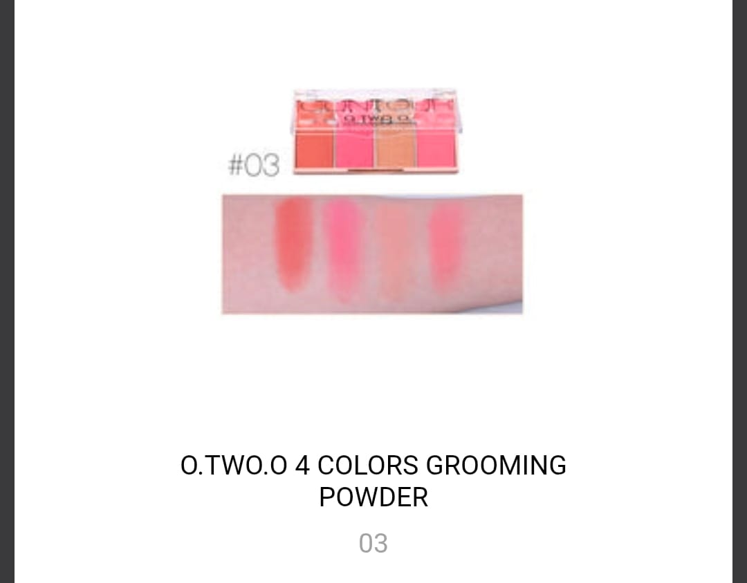 Customer photo review of O.TWO.O 4 COLORS GROOMING POWDER