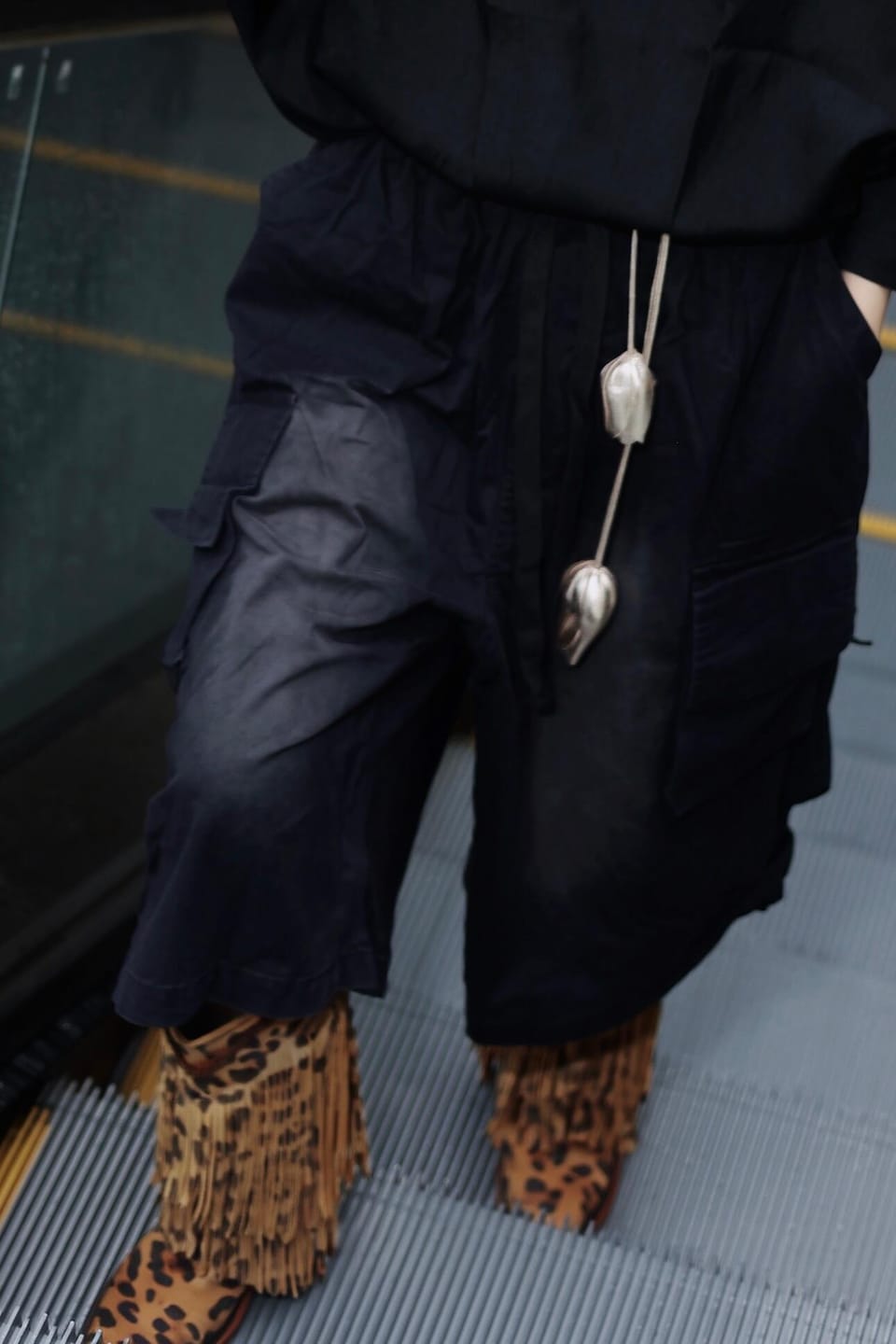 Customer photo review of The Worn-In Baggy Denim Capris