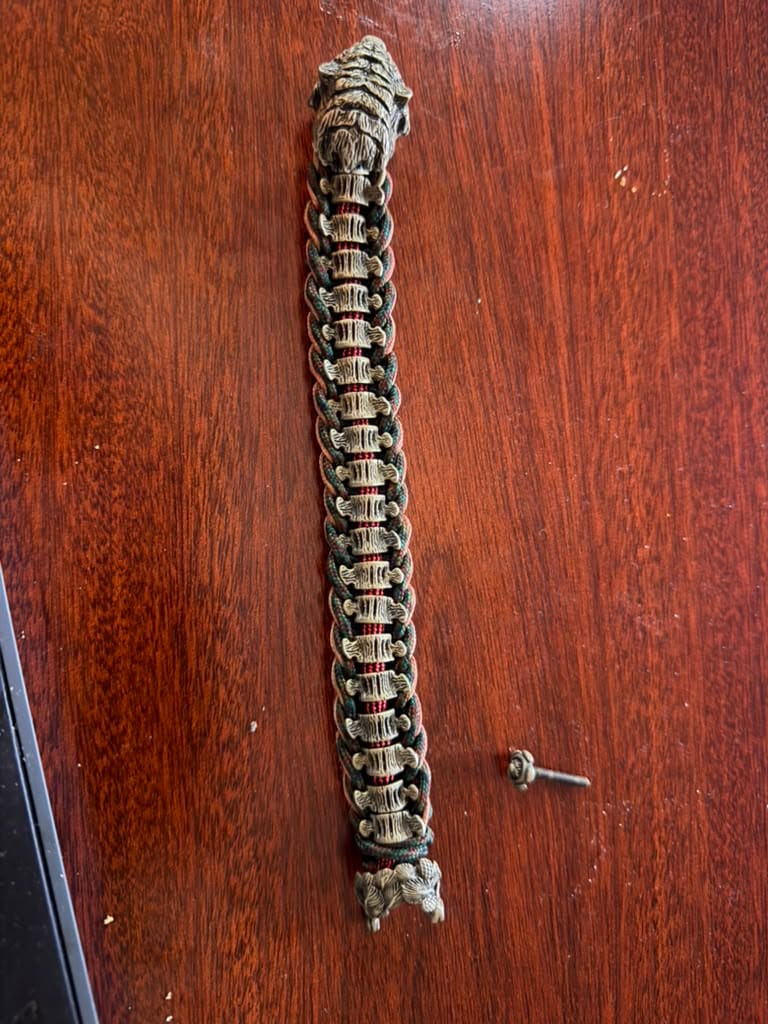 Customer photo review of Tiger Paracord Bracelet