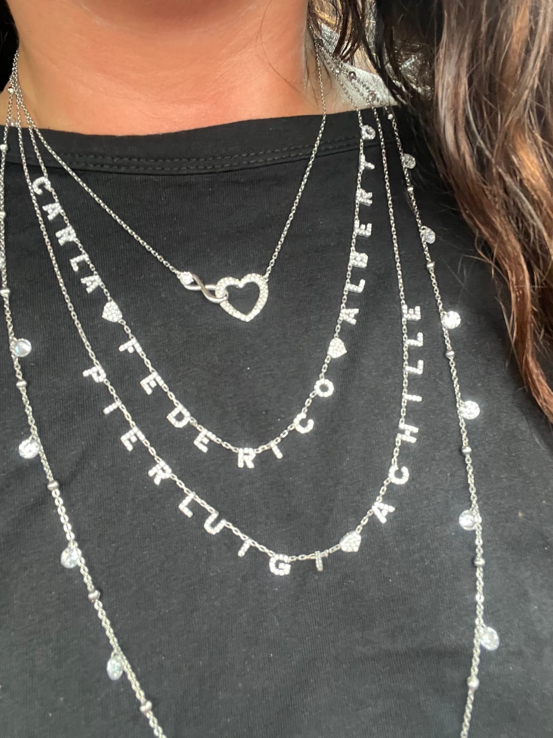 Customer photo review of Collana MINI LETTERS BRIGHT