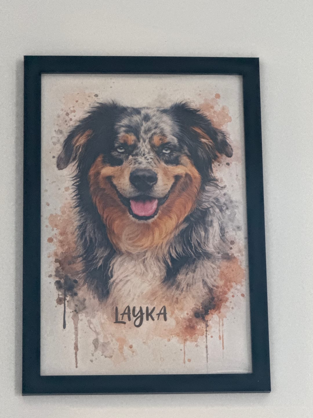 Customer photo review of Personalized Poster - Watercolor Realistic Portrait