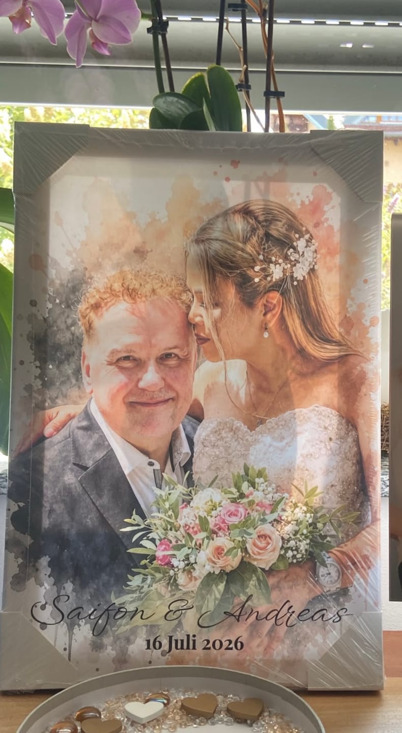 Customer photo review of Euer Foto als Kunstwerk – mit Live-Vorschau, als Poster oder Leinwand