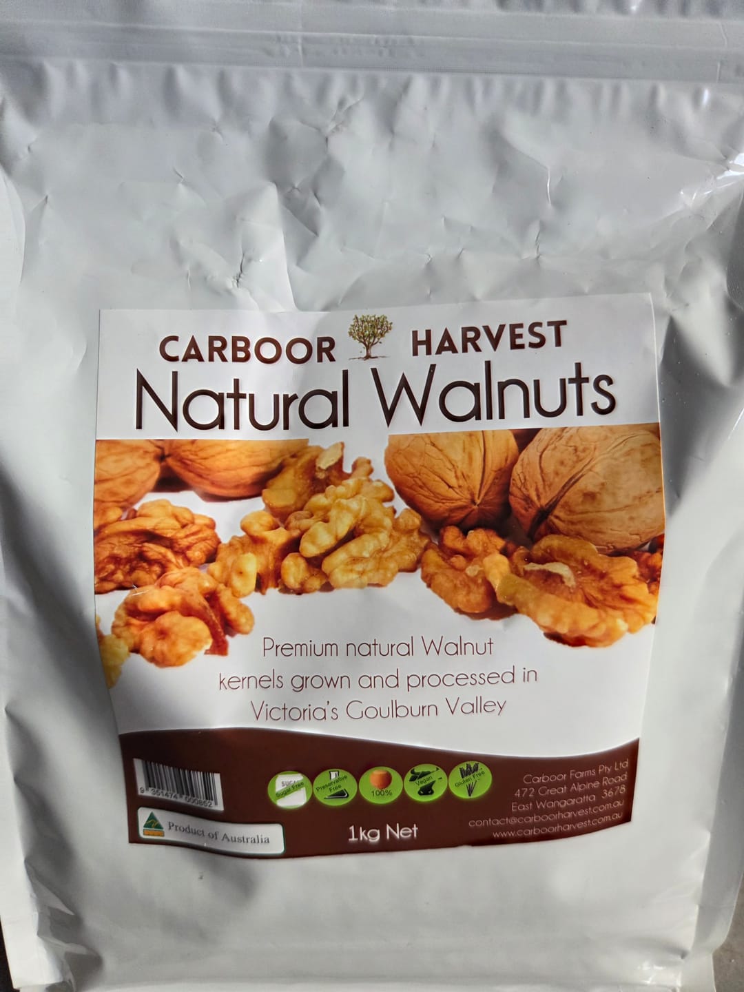 Customer photo review of Raw Australian Walnut Kernels