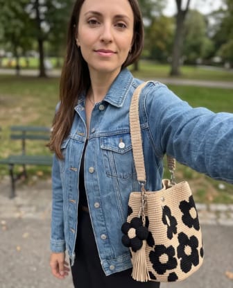 Customer photo review of Bolso de Ganchillo Hecho a Mano