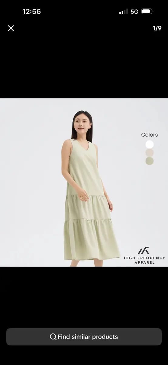 Customer photo review of V-Neck Tiered Midaxi Dress