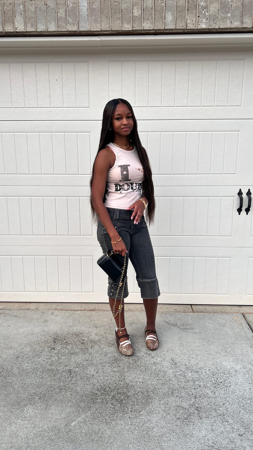 Customer photo review of Leopard Star Vintage Graphic Tank-522