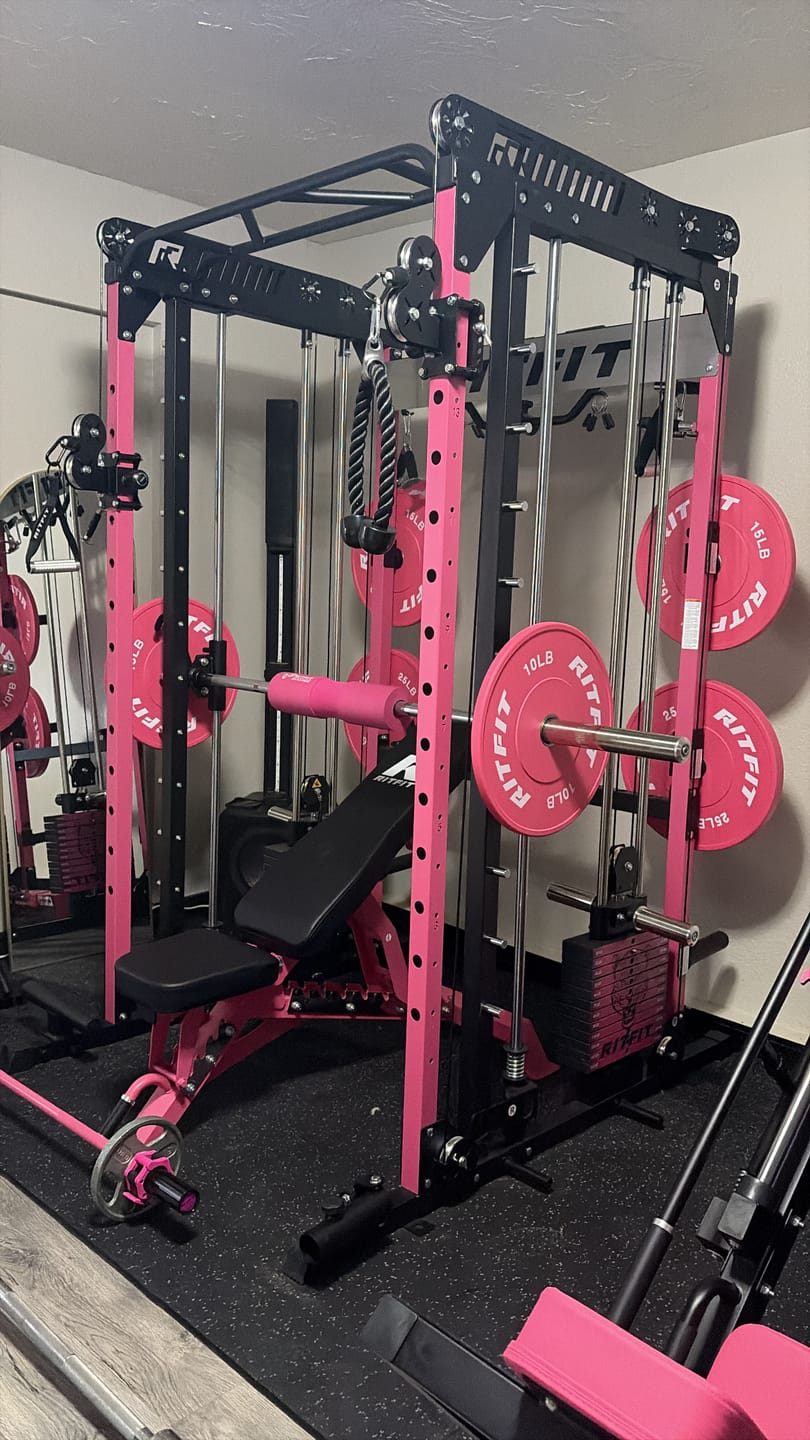 Customer photo review of RitFit Pink Olympic Bumper Weight Plates - 2-Inch