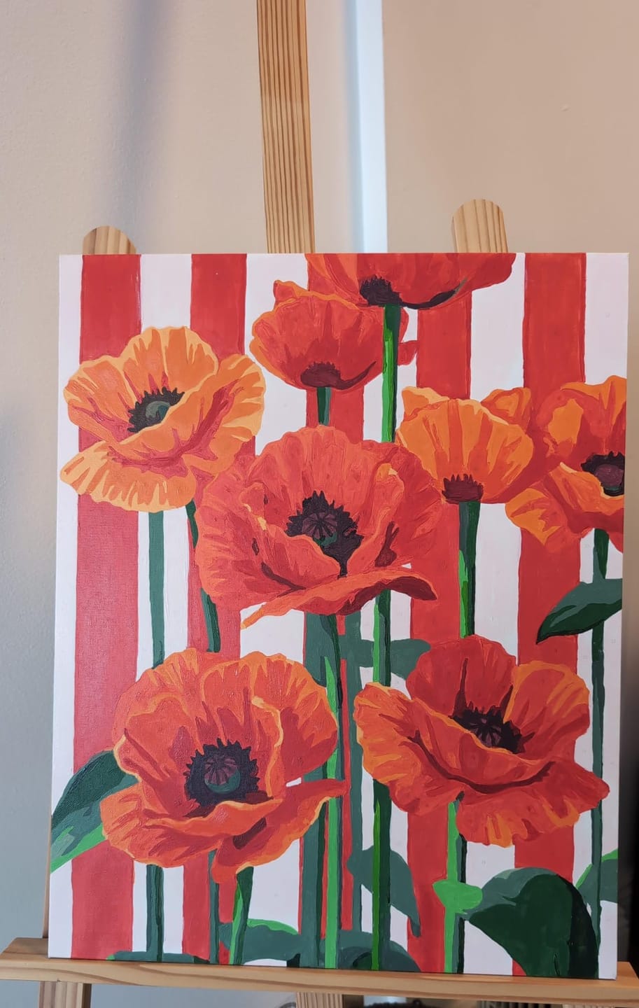 Customer photo review of Red Poppies | Paint by Number