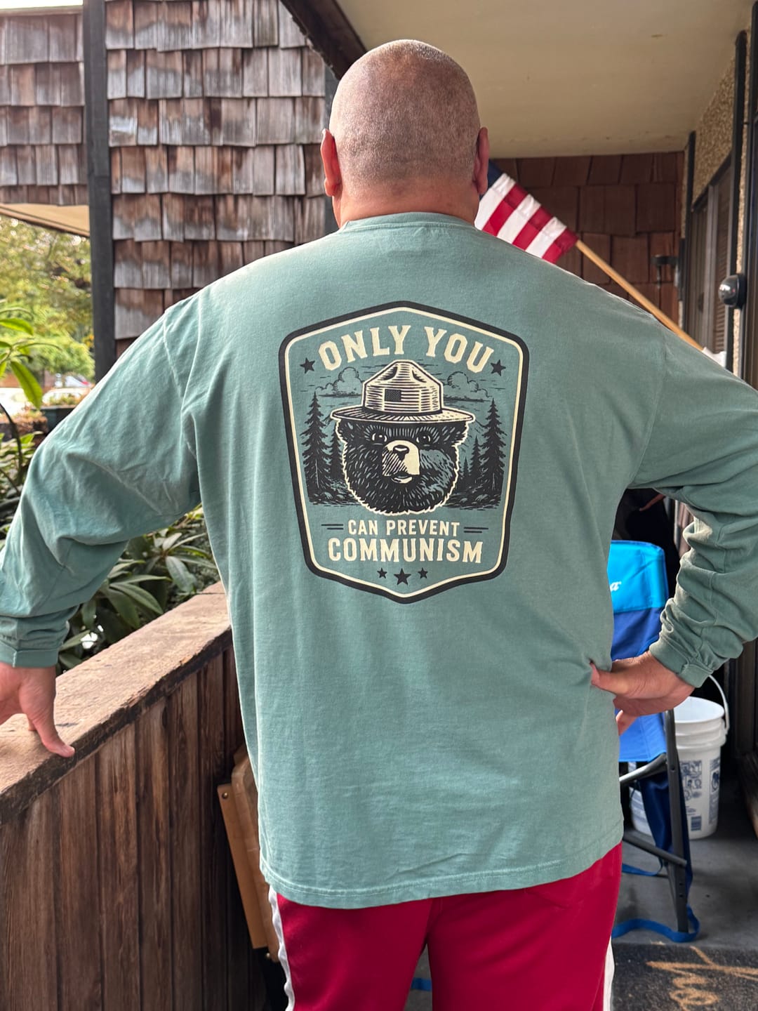 Customer photo review of Only You Can Prevent Communism Badge