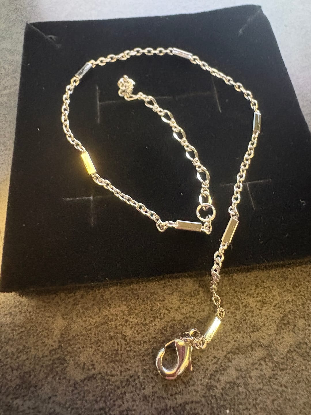 Customer photo review of Marlee 18k White Gold Plated Stacking Bracelet Chain