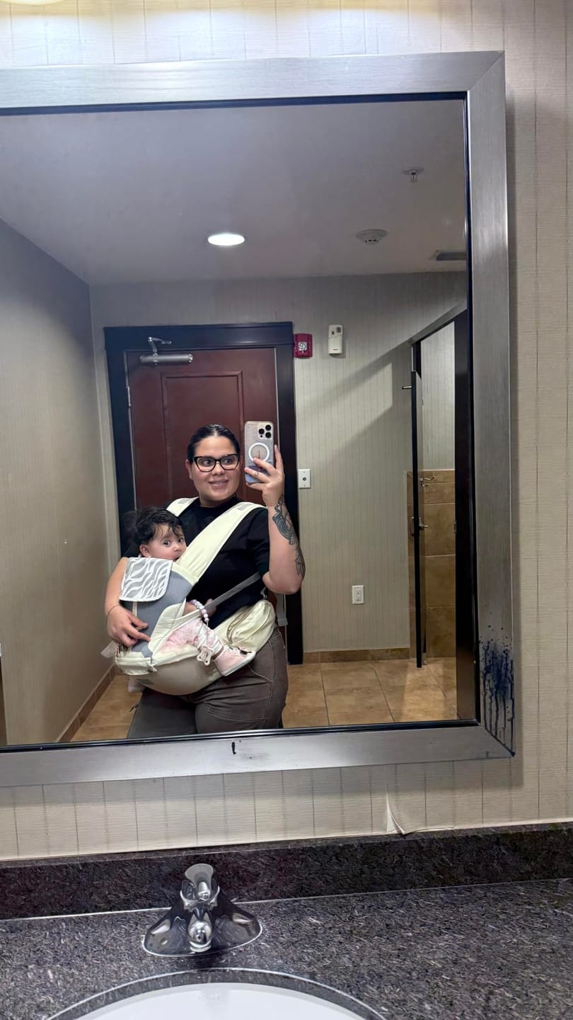 Customer photo review of Ashton ComfortCarry™ Baby Carrier