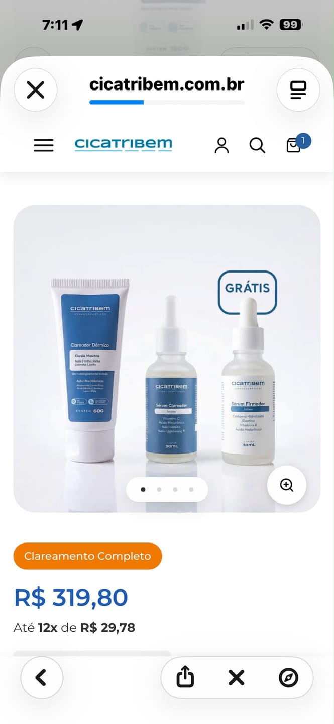 Customer photo review of Kit Clareamento Total + 1 Firmador de Brinde
