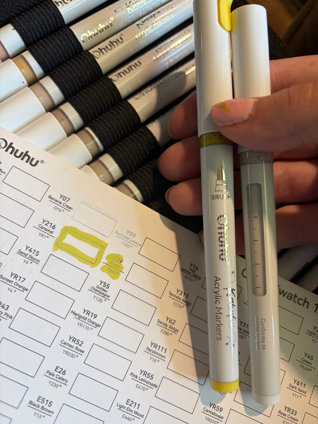 Customer photo review of Ohuhu Kahuku Series Direct-ink Acrylic Paint Markers