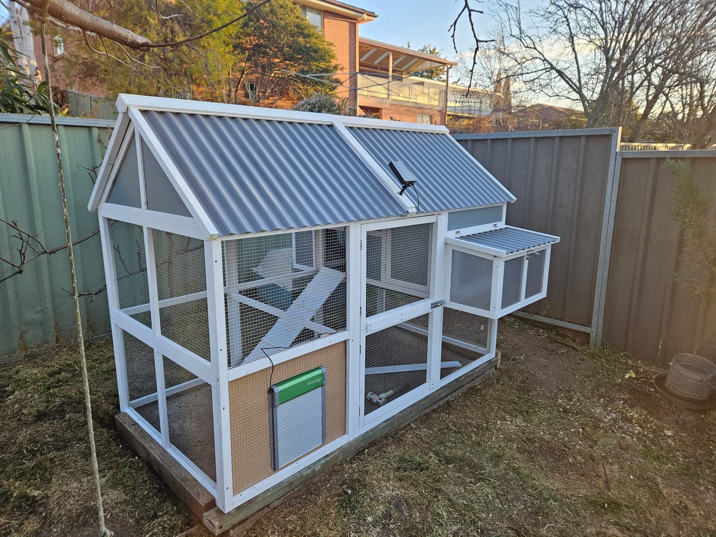 Customer photo review of Pets Gear Automatic Chicken Coop Door Solar Powered