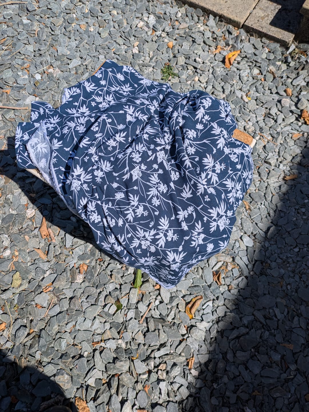Customer photo review of Busy Flower Vines Viscose Challis Fabric