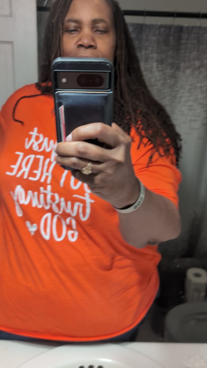 Customer photo review of Out Here Trusting God